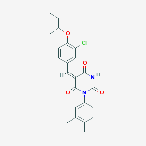 5-(4-sec-butoxy-3-chlorobenzylidene)-1-(3,4-dimethylphenyl)-2,4,6(1H,3H,5H)-pyrimidinetrione