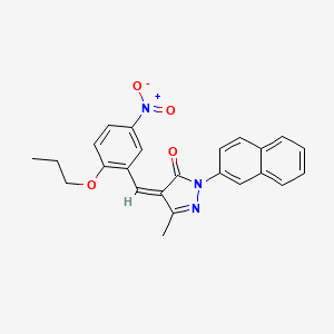 5-methyl-2-(2-naphthyl)-4-(5-nitro-2-propoxybenzylidene)-2,4-dihydro-3H-pyrazol-3-one