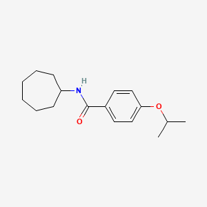 molecular formula C17H25NO2 B5466555 N-cycloheptyl-4-isopropoxybenzamide 