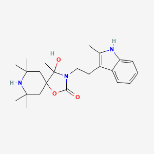 4-hydroxy-4,7,7,9,9-pentamethyl-3-[2-(2-methyl-1H-indol-3-yl)ethyl]-1-oxa-3,8-diazaspiro[4.5]decan-2-one