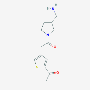 1-(4-{2-[3-(aminomethyl)pyrrolidin-1-yl]-2-oxoethyl}-2-thienyl)ethanone