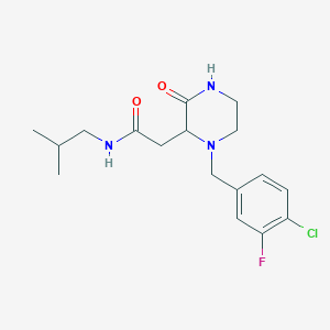 2-[1-(4-chloro-3-fluorobenzyl)-3-oxo-2-piperazinyl]-N-isobutylacetamide