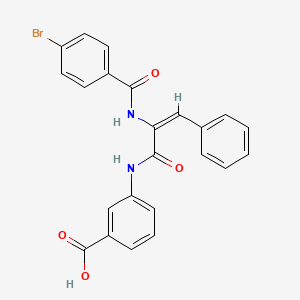 3-({2-[(4-bromobenzoyl)amino]-3-phenylacryloyl}amino)benzoic acid