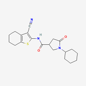 N-(3-cyano-4,5,6,7-tetrahydro-1-benzothien-2-yl)-1-cyclohexyl-5-oxo-3-pyrrolidinecarboxamide