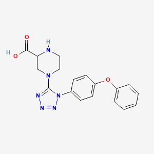 4-[1-(4-phenoxyphenyl)-1H-tetrazol-5-yl]piperazine-2-carboxylic acid