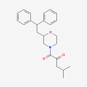 molecular formula C24H29NO3 B5466617 1-[2-(2,2-diphenylethyl)-4-morpholinyl]-4-methyl-1-oxo-2-pentanone 