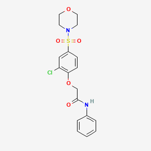 molecular formula C18H19ClN2O5S B5466627 2-[2-chloro-4-(4-morpholinylsulfonyl)phenoxy]-N-phenylacetamide 