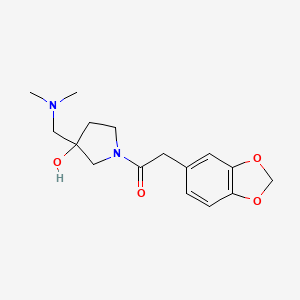 1-(1,3-benzodioxol-5-ylacetyl)-3-[(dimethylamino)methyl]-3-pyrrolidinol