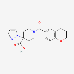 1-(3,4-dihydro-2H-chromen-6-ylcarbonyl)-4-(1H-pyrazol-1-yl)piperidine-4-carboxylic acid