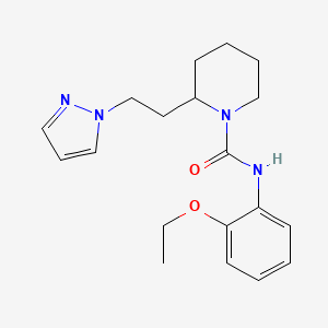 molecular formula C19H26N4O2 B5466678 N-(2-ethoxyphenyl)-2-[2-(1H-pyrazol-1-yl)ethyl]-1-piperidinecarboxamide 