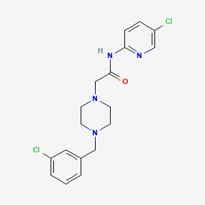 molecular formula C18H20Cl2N4O B5466679 2-[4-(3-chlorobenzyl)-1-piperazinyl]-N-(5-chloro-2-pyridinyl)acetamide 