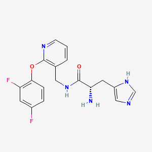 molecular formula C18H17F2N5O2 B5466717 N-{[2-(2,4-difluorophenoxy)pyridin-3-yl]methyl}-L-histidinamide 