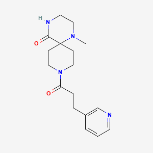 molecular formula C17H24N4O2 B5466723 1-methyl-9-(3-pyridin-3-ylpropanoyl)-1,4,9-triazaspiro[5.5]undecan-5-one 