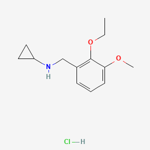 N-[(2-ethoxy-3-methoxyphenyl)methyl]cyclopropanamine;hydrochloride