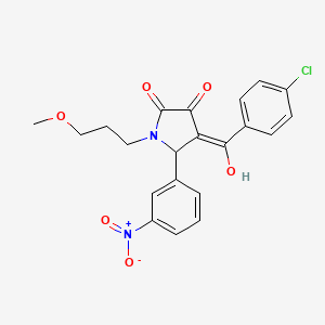 4-(4-chlorobenzoyl)-3-hydroxy-1-(3-methoxypropyl)-5-(3-nitrophenyl)-1,5-dihydro-2H-pyrrol-2-one