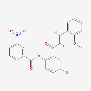 4-bromo-2-[3-(2-methoxyphenyl)acryloyl]phenyl 3-nitrobenzoate