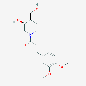 (3S*,4R*)-1-[3-(3,4-dimethoxyphenyl)propanoyl]-4-(hydroxymethyl)-3-piperidinol