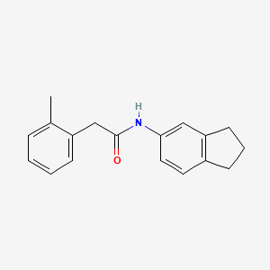 N-(2,3-dihydro-1H-inden-5-yl)-2-(2-methylphenyl)acetamide