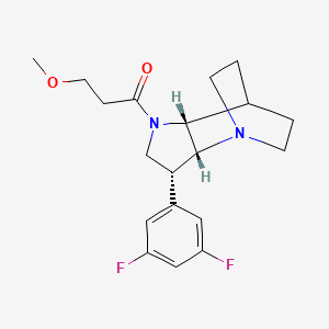 (3R*,3aR*,7aR*)-3-(3,5-difluorophenyl)-1-(3-methoxypropanoyl)octahydro-4,7-ethanopyrrolo[3,2-b]pyridine