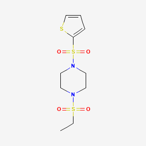 molecular formula C10H16N2O4S3 B5466872 1-(ethylsulfonyl)-4-(2-thienylsulfonyl)piperazine 