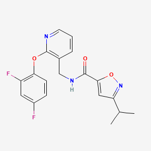 molecular formula C19H17F2N3O3 B5466879 N-{[2-(2,4-difluorophenoxy)pyridin-3-yl]methyl}-3-isopropylisoxazole-5-carboxamide 