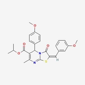 isopropyl 2-(3-methoxybenzylidene)-5-(4-methoxyphenyl)-7-methyl-3-oxo-2,3-dihydro-5H-[1,3]thiazolo[3,2-a]pyrimidine-6-carboxylate