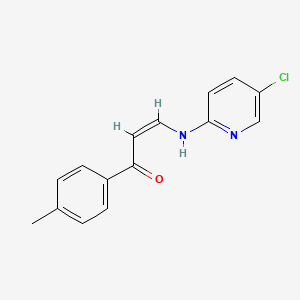 molecular formula C15H13ClN2O B5466922 (Z)-3-[(5-chloropyridin-2-yl)amino]-1-(4-methylphenyl)prop-2-en-1-one 