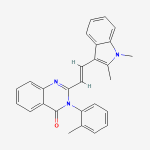 molecular formula C27H23N3O B5466928 2-[2-(1,2-dimethyl-1H-indol-3-yl)vinyl]-3-(2-methylphenyl)-4(3H)-quinazolinone 