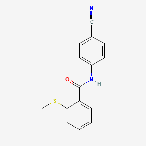 molecular formula C15H12N2OS B5466935 N-(4-cyanophenyl)-2-(methylthio)benzamide 