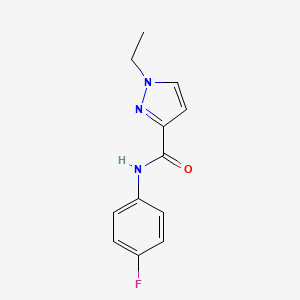 molecular formula C12H12FN3O B5466966 1-ethyl-N-(4-fluorophenyl)-1H-pyrazole-3-carboxamide 