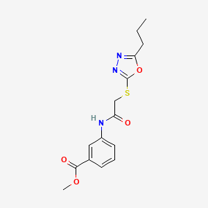 methyl 3-({[(5-propyl-1,3,4-oxadiazol-2-yl)thio]acetyl}amino)benzoate