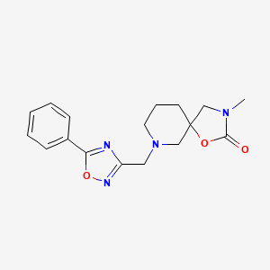 molecular formula C17H20N4O3 B5467017 3-methyl-7-[(5-phenyl-1,2,4-oxadiazol-3-yl)methyl]-1-oxa-3,7-diazaspiro[4.5]decan-2-one 