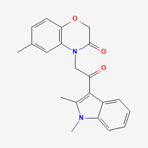 4-[2-(1,2-dimethyl-1H-indol-3-yl)-2-oxoethyl]-6-methyl-2H-1,4-benzoxazin-3(4H)-one