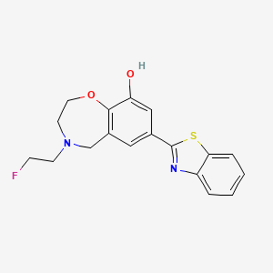 molecular formula C18H17FN2O2S B5467036 7-(1,3-benzothiazol-2-yl)-4-(2-fluoroethyl)-2,3,4,5-tetrahydro-1,4-benzoxazepin-9-ol 