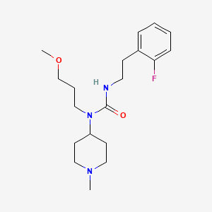 molecular formula C19H30FN3O2 B5467054 N'-[2-(2-fluorophenyl)ethyl]-N-(3-methoxypropyl)-N-(1-methyl-4-piperidinyl)urea 