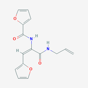 molecular formula C15H14N2O4 B5467082 N-[1-[(allylamino)carbonyl]-2-(2-furyl)vinyl]-2-furamide 