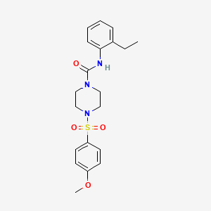 molecular formula C20H25N3O4S B5467087 N-(2-ethylphenyl)-4-[(4-methoxyphenyl)sulfonyl]-1-piperazinecarboxamide 