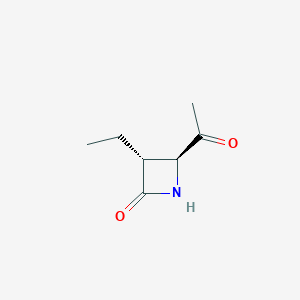 molecular formula C7H11NO2 B054671 (3R,4S)-4-Acetyl-3-ethylazetidin-2-one CAS No. 116179-68-1