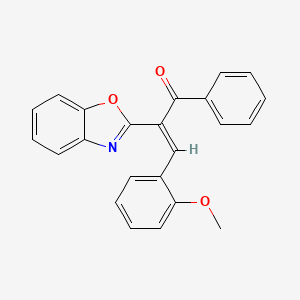 molecular formula C23H17NO3 B5467130 2-(1,3-benzoxazol-2-yl)-3-(2-methoxyphenyl)-1-phenyl-2-propen-1-one 