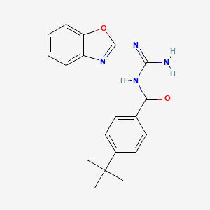 molecular formula C19H20N4O2 B5467134 N-[amino(1,3-benzoxazol-2-ylamino)methylene]-4-tert-butylbenzamide 