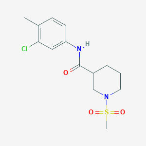 N-(3-chloro-4-methylphenyl)-1-(methylsulfonyl)-3-piperidinecarboxamide