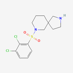 molecular formula C14H18Cl2N2O2S B5467176 7-[(2,3-dichlorophenyl)sulfonyl]-2,7-diazaspiro[4.5]decane hydrochloride 