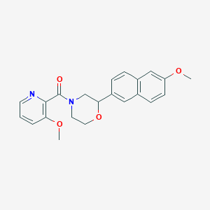 molecular formula C22H22N2O4 B5467181 2-(6-methoxy-2-naphthyl)-4-[(3-methoxypyridin-2-yl)carbonyl]morpholine 