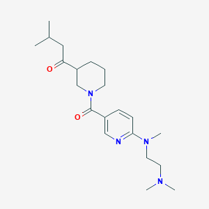 molecular formula C21H34N4O2 B5467209 1-[1-({6-[[2-(dimethylamino)ethyl](methyl)amino]pyridin-3-yl}carbonyl)piperidin-3-yl]-3-methylbutan-1-one 