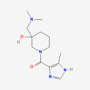 molecular formula C13H22N4O2 B5467225 3-[(dimethylamino)methyl]-1-[(4-methyl-1H-imidazol-5-yl)carbonyl]-3-piperidinol 