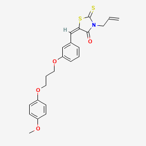 (5E)-5-[[3-[3-(4-methoxyphenoxy)propoxy]phenyl]methylidene]-3-prop-2-enyl-2-sulfanylidene-1,3-thiazolidin-4-one