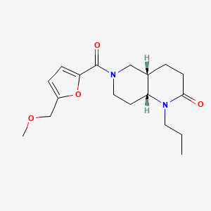 (4aS*,8aR*)-6-[5-(methoxymethyl)-2-furoyl]-1-propyloctahydro-1,6-naphthyridin-2(1H)-one