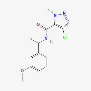 4-chloro-N-[1-(3-methoxyphenyl)ethyl]-1-methyl-1H-pyrazole-5-carboxamide