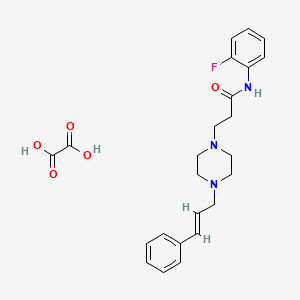 N-(2-fluorophenyl)-3-[4-(3-phenyl-2-propen-1-yl)-1-piperazinyl]propanamide oxalate