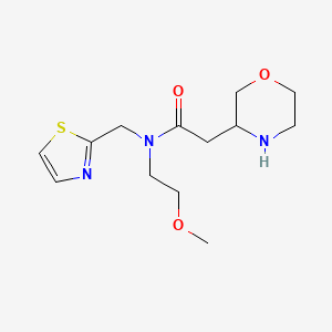 molecular formula C13H21N3O3S B5467288 N-(2-methoxyethyl)-2-(3-morpholinyl)-N-(1,3-thiazol-2-ylmethyl)acetamide hydrochloride 